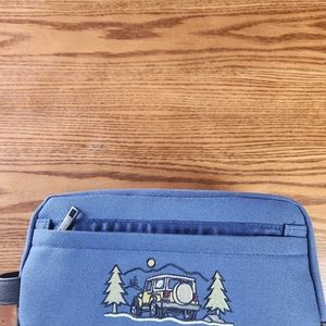 LIFE IS GOOD Blue Canvas GO PLACES Toiletry Bag  BRAND NEW NEVER USED